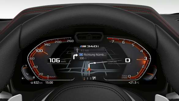 BMW M340i xDriveのM専用メーター・パネル BMW M340i xDriveG20サファイア・ブラック・メタリックのインテリア、M専用メーター・パネル