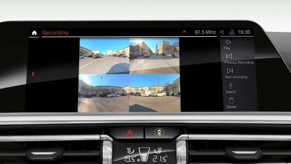 BMW M340i xDrive のBMWドライブ・レコーダー BMW M340i xDrive G20のBMWドライブ・レコーダー、クローズ・アップ