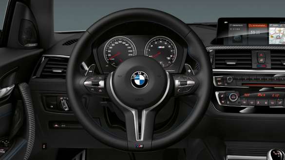 BMW M2 Competitionのマルチファンクション M スポーツ・レザー・ステアリング・ホイール F87 BMW M2 Competition F87 2018ホッケンハイム・シルバー・メタリックのインテリア - マルチファンクション M スポーツ・レザー・ステアリング・ホイール