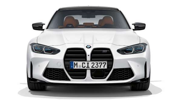 フロント・デザイン BMW M3 Competition フローズン・ブリリアント・ホワイト・メタリック G80 2020 BMW M3 Competition G80 2020 フローズン・ブリリアント・ホワイト・メタリック フロント・デザイン - フロント・ビュー