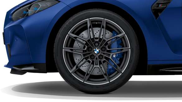 19/20インチ Mフォージド・ホイール825M M Drive搭載BMW M4 カブリオレCompetition G83 2021 M xDrive搭載BMW M4 カブリオレCompetition G83 2021 BMW Individual フローズン・ポルティマオ・ブルー・メタリック 19/20インチMフォージド・ホイール825M クローズ・アップ
