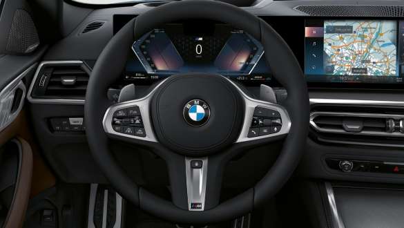 Mレザー・ステアリング・ホイール BMW M440i xDrive クーペ G22 2020 BMW M440i xDrive クーペ G22 2020 Mスポーツ・レザー・ステアリング・ホイール インテリア、クローズアップ