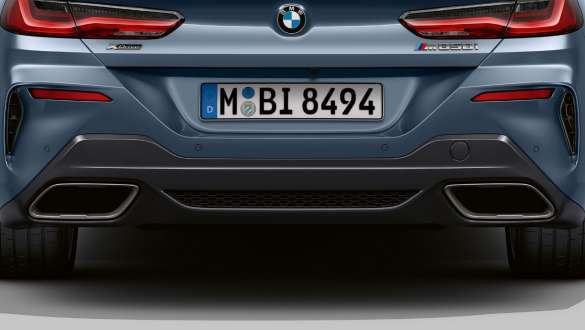 Mスポーツ・エキゾースト・システム。 BMW M850i xDriveクーペ、Mスポーツエキゾーストシステムを搭載。