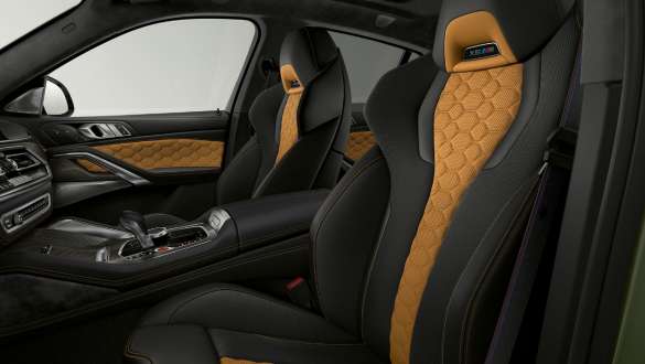 BMW X6 M Competition F96のMマルチファンクション・シート レザー「メリノ」のMマルチファンクション・シート、BMW X6 M Competition F96 2020 SUV、インテリア