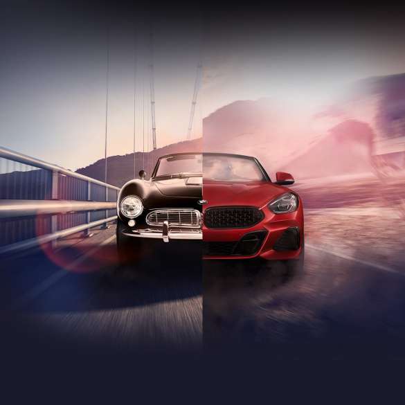 BMW 507 and BMW Z4 Roadster G29 BMW 507 ブラックとBMW Z4 ロードスター G29