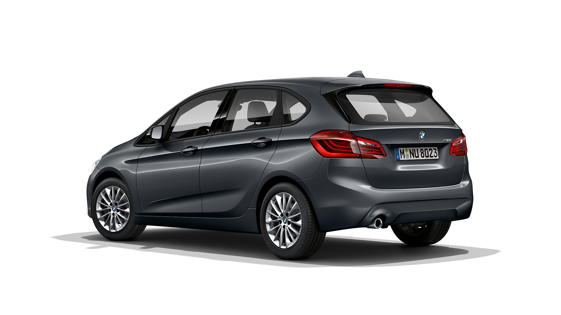 斜めからのリヤ・ビュー BMW 2シリーズ アクティブ ツアラー Standard BMW 2シリーズ アクティブ ツアラー218i F45 ミネラル・グレー・メタリック 斜めからのリヤ・ビュー