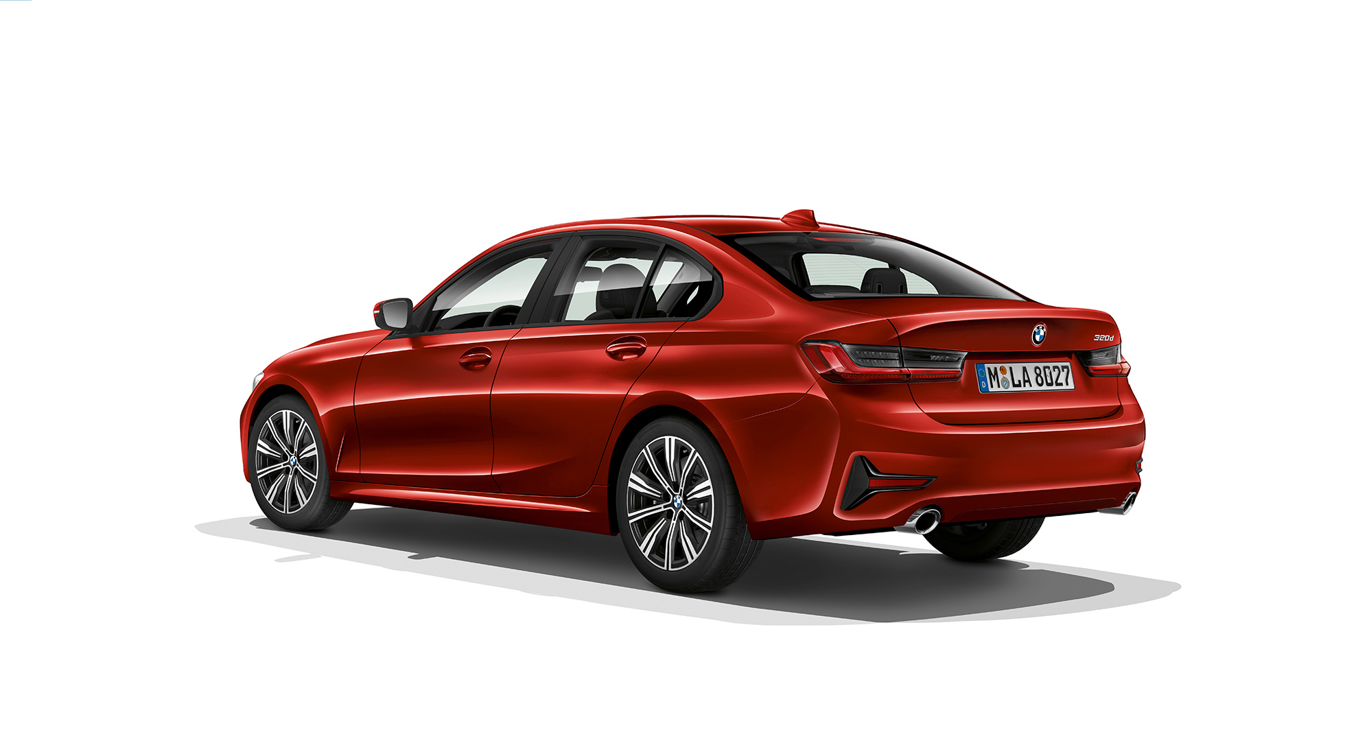 BMW 3シリーズ セダン Advantage、リヤ・ビュー。G20 BMW 3シリーズ セダン Advantage、スリークォーター・リヤ・ビュー。G20