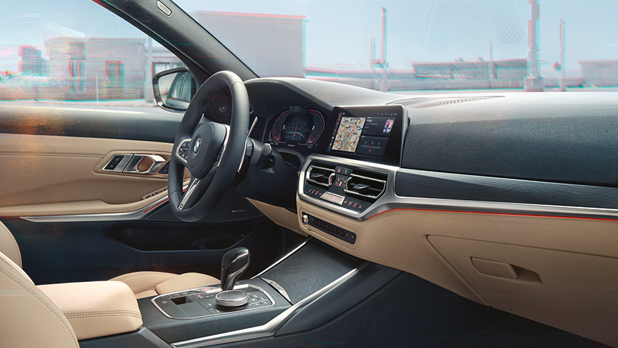 BMW 3シリーズ ツーリング(G21)、助手席から見たフロント・シートとコックピット BMW 3シリーズ ツーリング(G21)、助手席から見たフロント・シートとコックピット