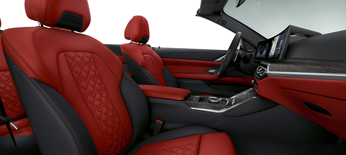 BMW Individual フル・レザー・トリム「メリノ」フィオナ・レッド/ブラック BMW 4シリーズ カブリオレ Individual 2020 G23 インテリア BMW Individual フル・レザー・トリム「メリノ」、フィオナ・レッド/ブラック BMW 4シリーズ カブリオレ Individual G23 2020 インテリア