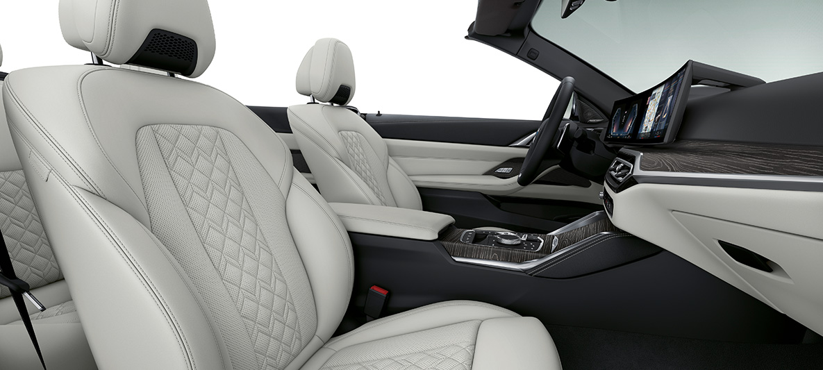 BMW Individual フル・レザー・トリム「メリノ」、アイボリー・ホワイト BMW 4シリーズ カブリオレ Individual G23 2020 インテリア BMW Individual フル・レザー・トリム「メリノ」、アイボリー・ホワイト BMW 4シリーズ カブリオレ Individual G23 2020 インテリア コックピット