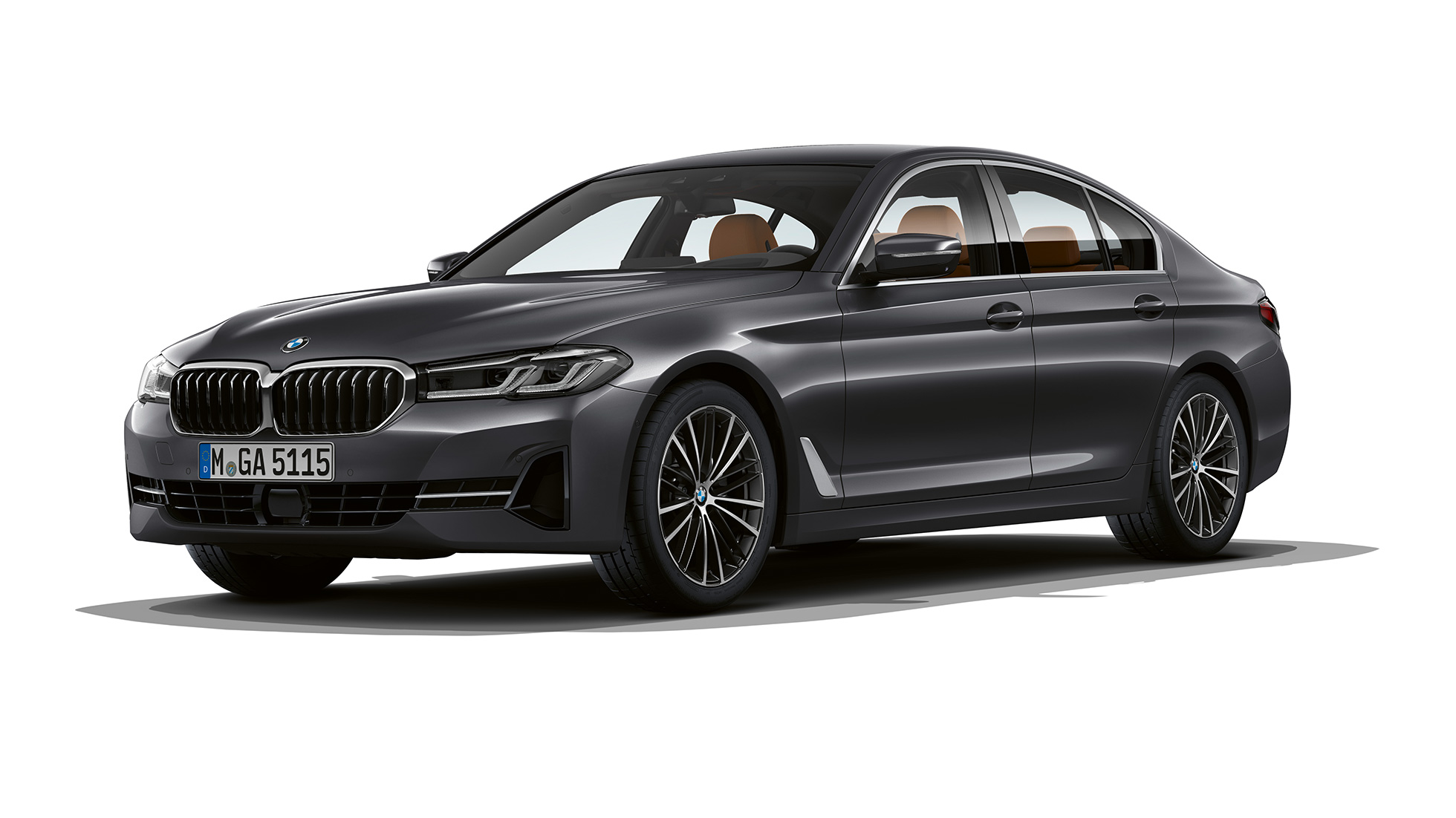 BMW 5シリーズ セダン G30 基本装備 BMW 5シリーズ セダン540i G30 2020基本装備Sophistoグレー3クォーター正面図
