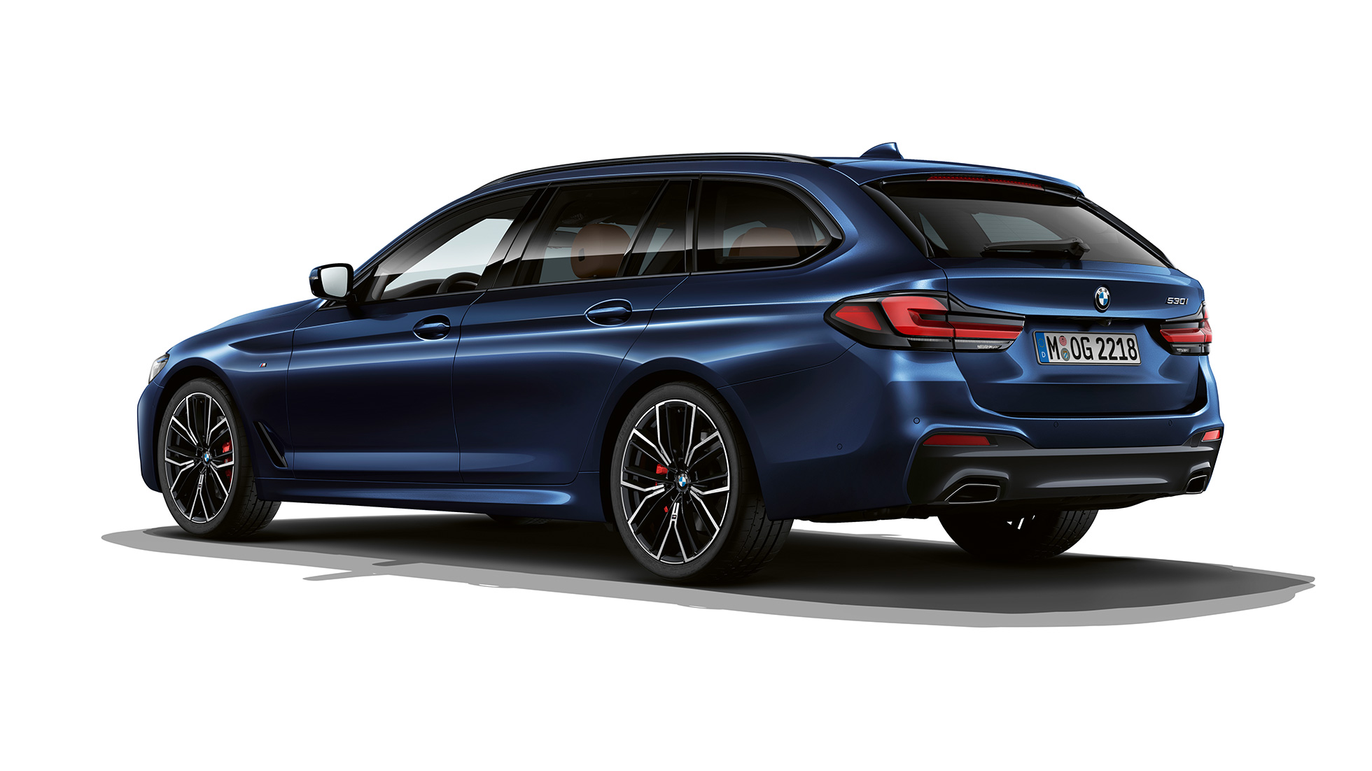 BMW 5シリーズ ツーリングG31Mスポーツパッケージリア BMW 5シリーズ ツーリング530E G31 2020Mスポーツパッケージin タンザナイトブルー IIメタリック3Quarter背面ビュー