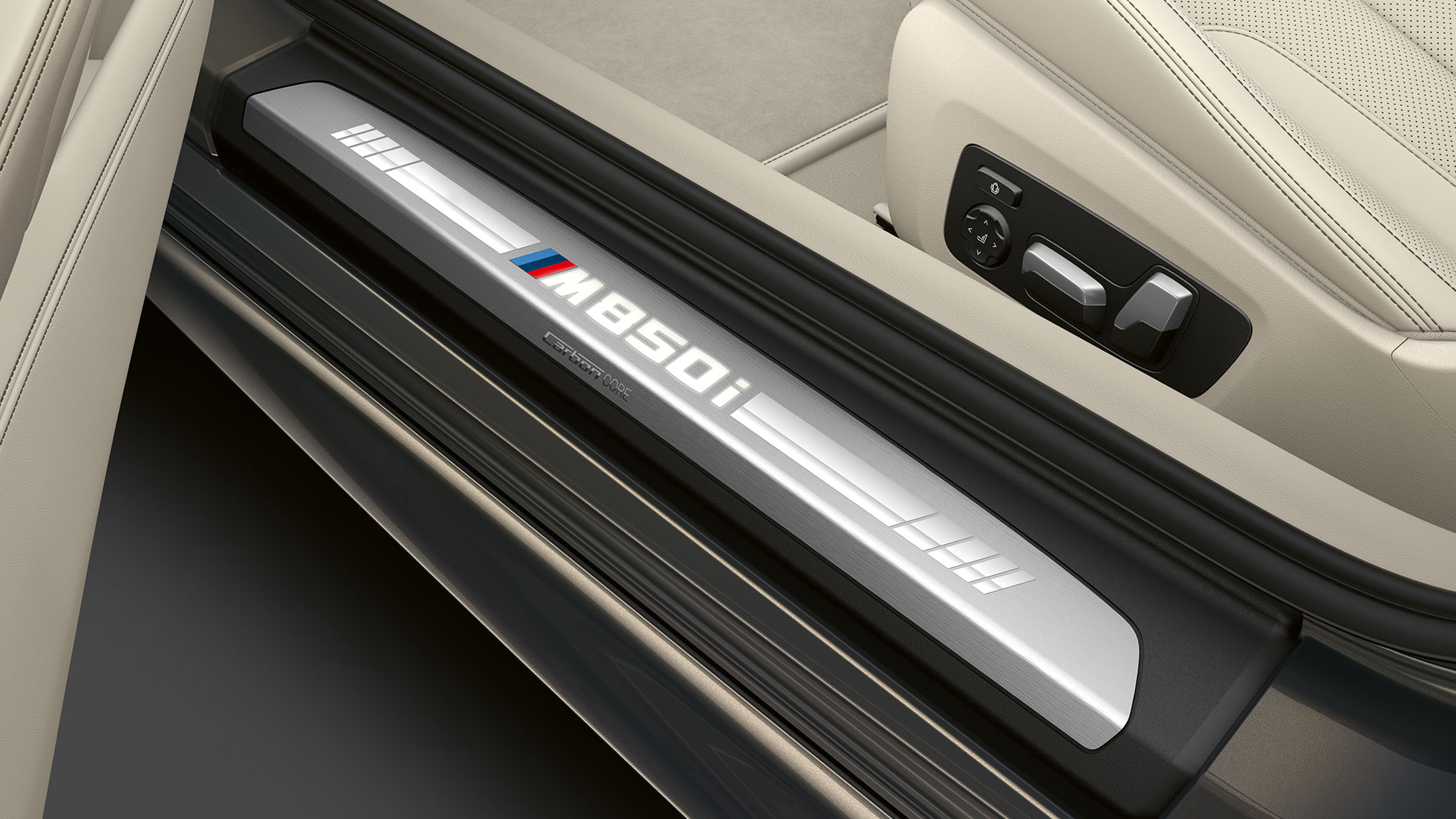 BMW M850i xDriveドラヴィット・グレー・メタリック、入り口のドア・シル G14 BMW M850i xDriveドラヴィット・グレー・メタリック、入り口のドア・シル G14