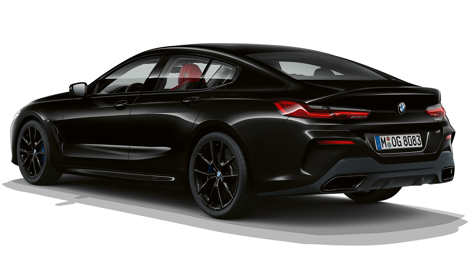 斜め後ろから見たM スポーツ・パッケージ BMW 8 シリーズグラン クーペ、斜め後ろから見たM スポーツ・パッケージ