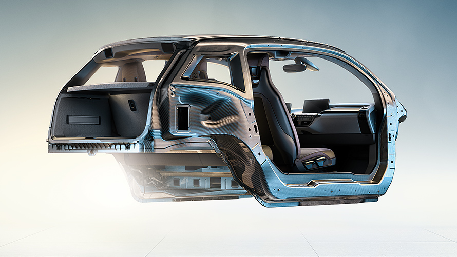 BMW i3の軽量構造 BMW i3軽量構造カーボンの革新的なボディ