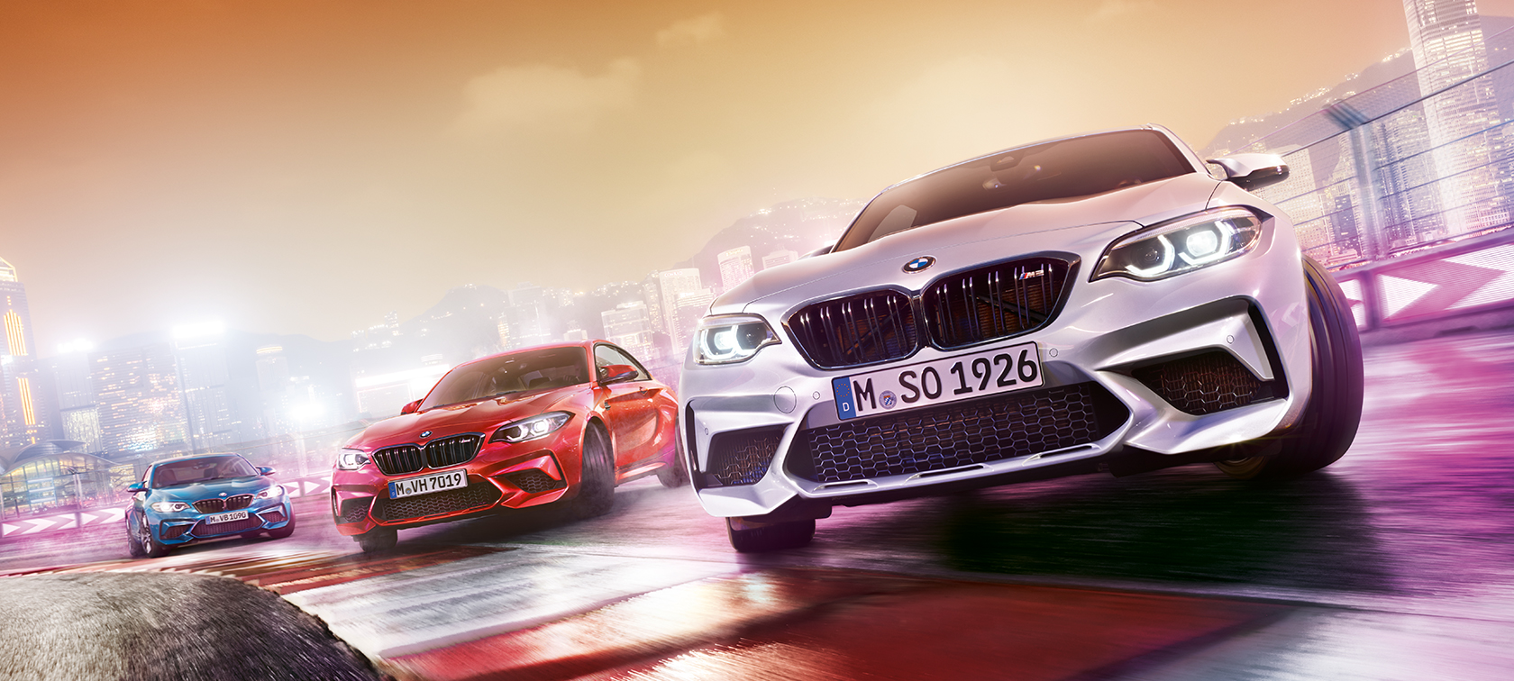 BMW M2クーペのデザイン F87 BMW M2 Competition F87 2018ホッケンハイム・シルバー・メタリックのデザイン - 斜めからのフロント・ビュー