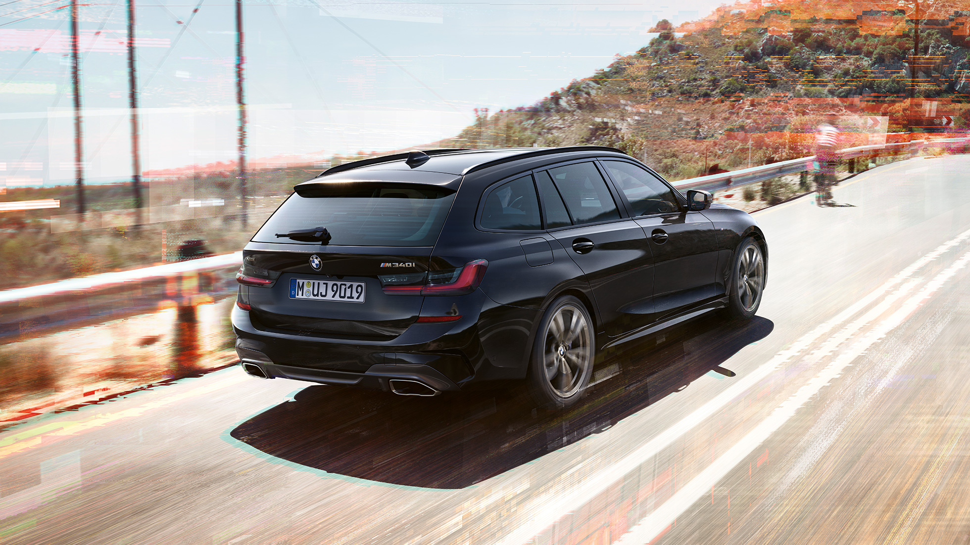 エキゾースト・テール・パイプのリヤ・デザイン G21 BMW M340i xDrive ツーリング、エキゾースト・テール・パイプのリヤ・デザイン G21