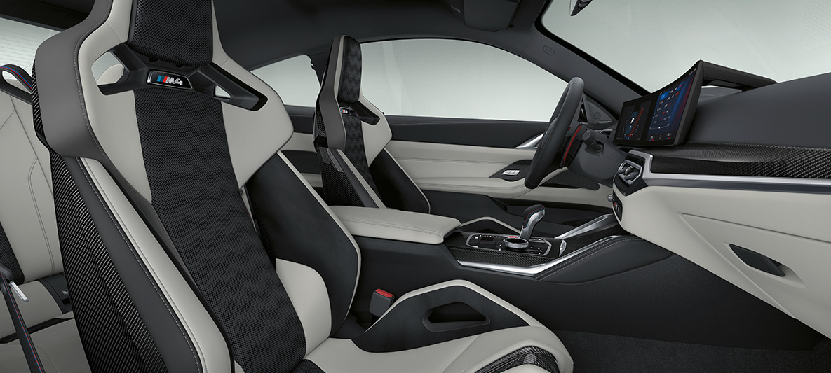 BMW Individual フル・レザー・トリム・メリノ シルバーストーン/ブラック BMW M4 クーペ 2021 G82 インテリア BMW Individual フル・レザー・トリム・メリノ シルバーストーン/ブラック BMW M4 クーペ G82 2021 インテリア