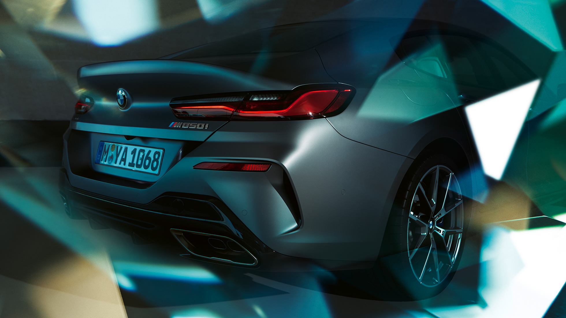 BMW M850i xドライブ グラン クーペ、フリーフォーム テールパイプ フィニッシャーのリア G16 BMW M850i xドライブ グラン クーペ、デザイン、フリーフォーム テールパイプ フィニッシャーのリア G16