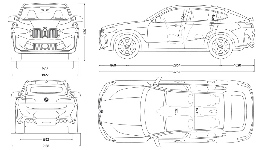 BMW X4 M Competition F98 LCIフェイスリフト2021 サイド・ビュー 停車中 BMW X4 M Competition F98 LCIフェイスリフト2021 サイド・ビュー 停車中