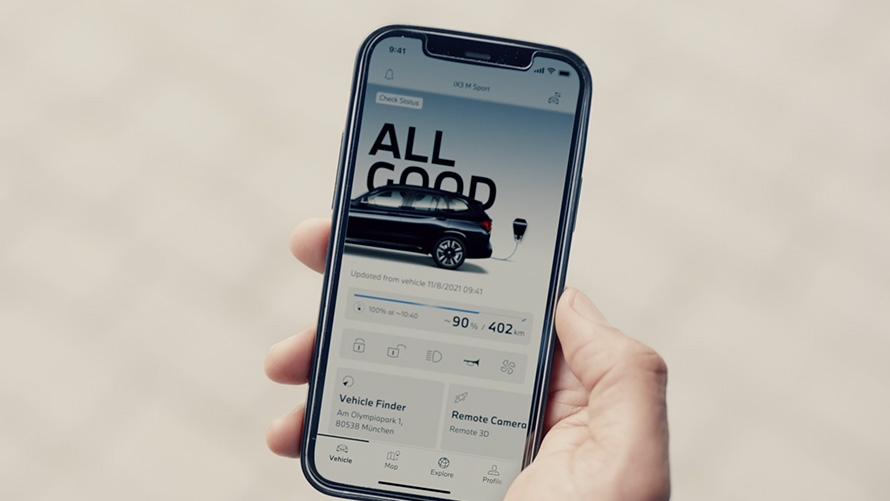 BMW iX3 i20 2021 電気自動車SUV、My BMWアプリのビデオ