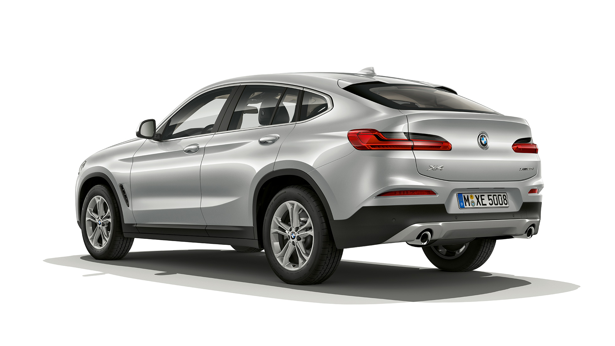 斜めからのリヤ・ビュー BMW X4 Standardモデル BMW X4 xDrive20d Standardモデル G02 2018 グレイシャー・シルバー 斜めからのリヤ・ビュー