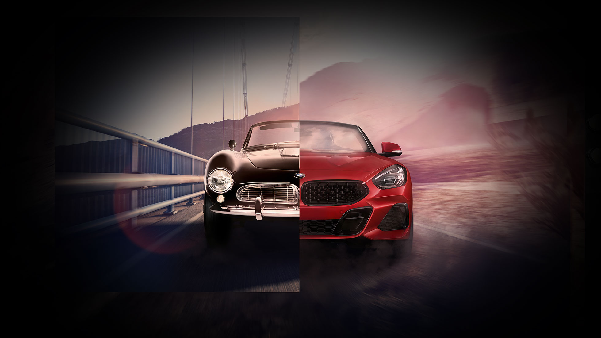 BMW 507 and BMW Z4 Roadster G29 BMW 507 ブラックとBMW Z4 ロードスター G29