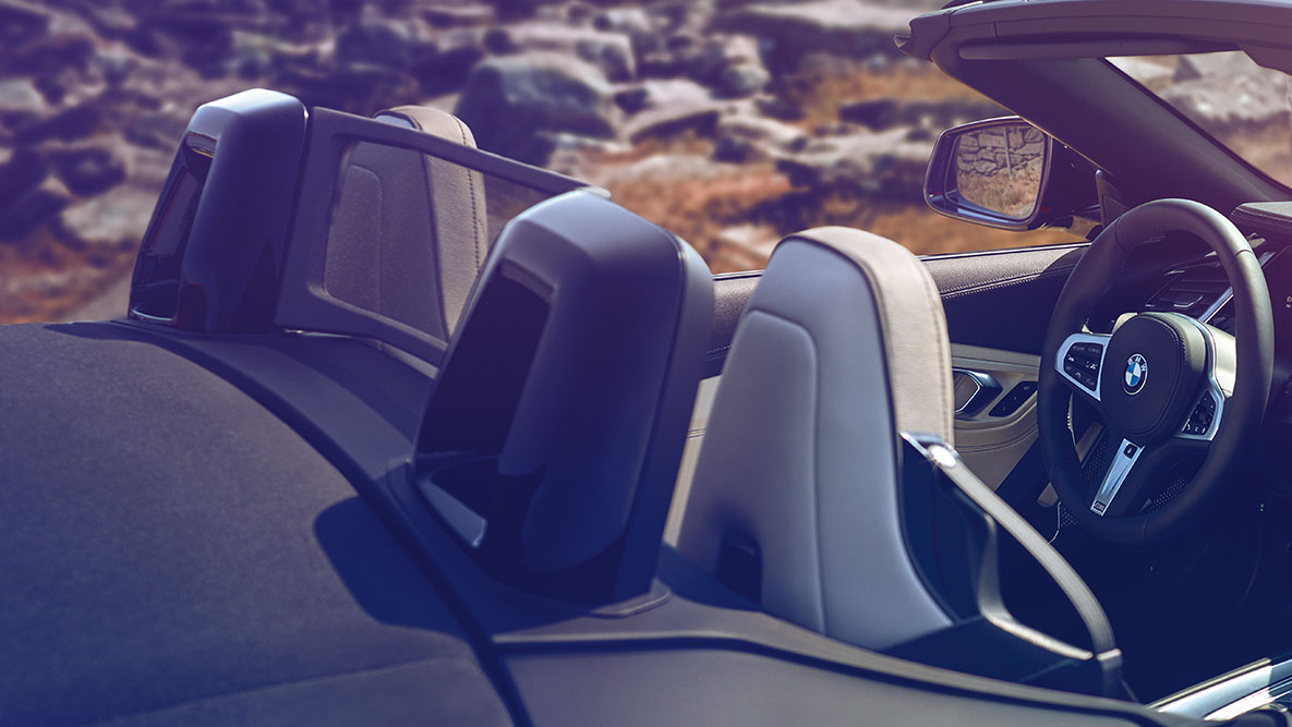 BMW Z4 ロードスターのフロント・シート G29 トップが開いた状態の、BMW Z4 ロードスターフロント・シートの様子 G29