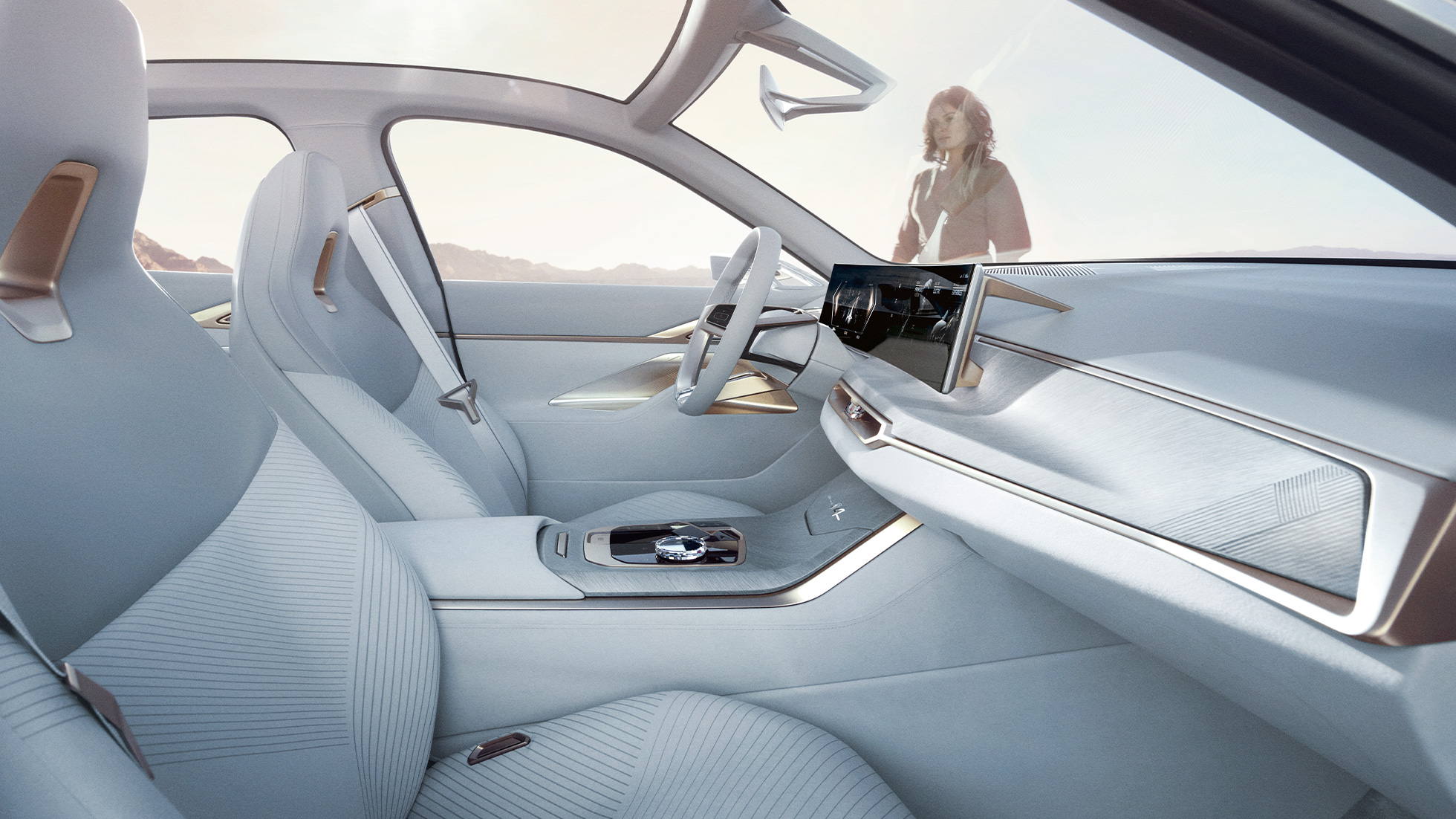インテリア BMWコンセプトi4 2020G26 インテリア BMWコンセプトi4 2020G26エレクトリックカーフル電動BMWグランクーペ