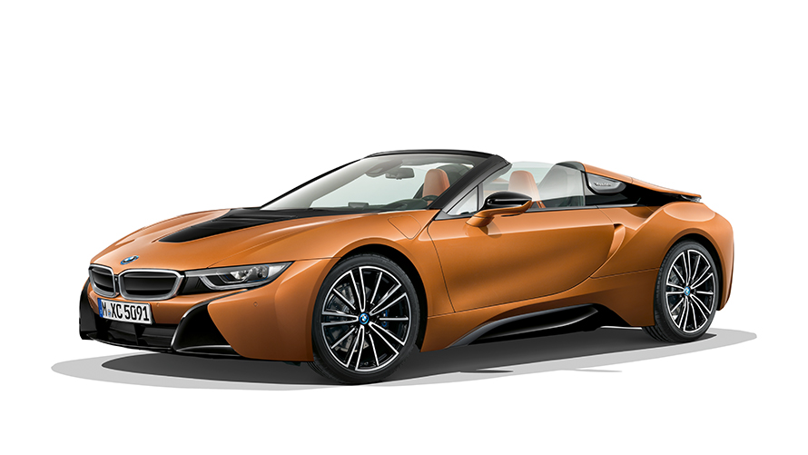 BMW i8 Roadster studio shot BMW i8 Roadster studio shot three-quarter front view