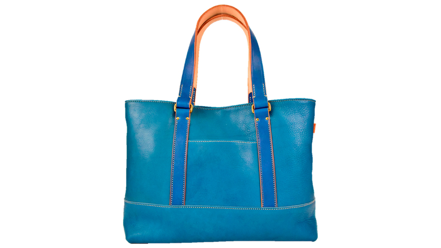 1.Tote bag 04/ブルー 肩かけができるレザートートバッグ。 1.Tote bag 04/ブルー 肩かけができるレザートートバッグ。