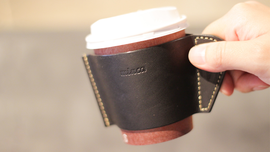 1.カップスリーブ/S/ブラック レザー製のシンプルなカップスリーブです。 1.カップスリーブ/S/ブラック レザー製のシンプルなカップスリーブです。