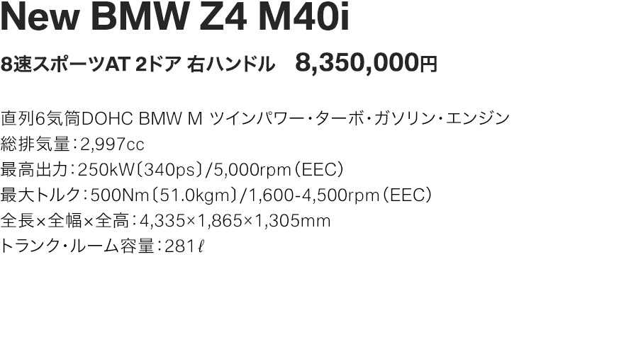 New BMW Z4 M40i New BMW Z4 M40i