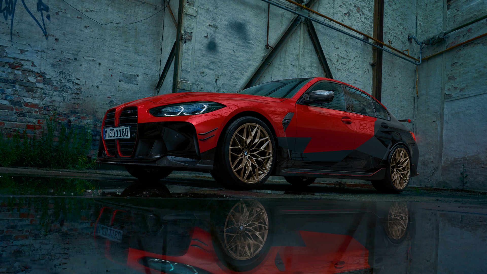 BMW M3 G80 three-quarter front view BMW M Performance Parts BMW M3 G80 three-quarter front view