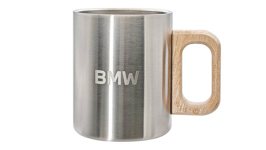 「BMWオリジナル ウッド・ハンドル・ステンレス・マグ」